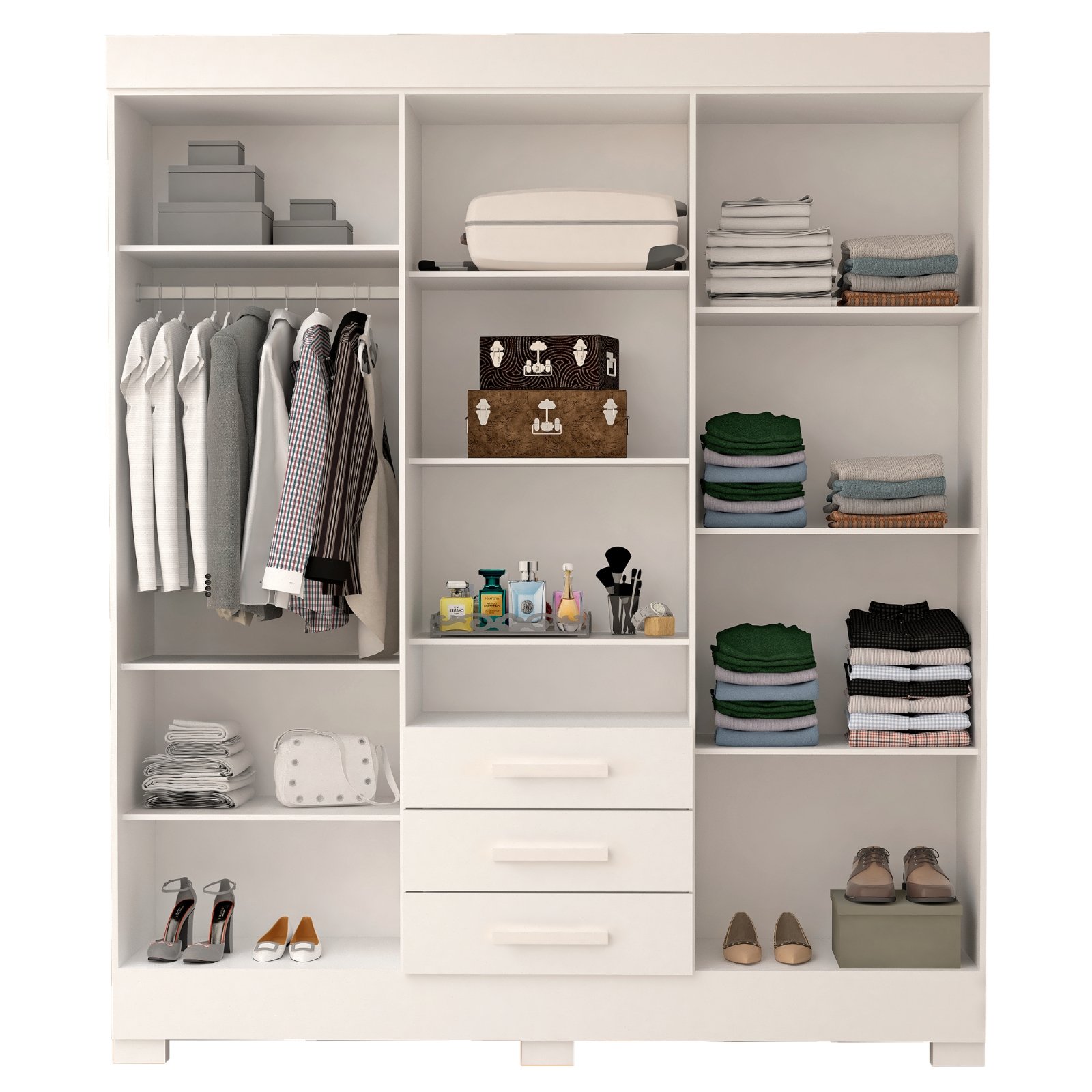 Guarda-Roupa 6 Portas Capelinha Débora 1,788 m Branco - ACP MÓVEIS - Imagem 2