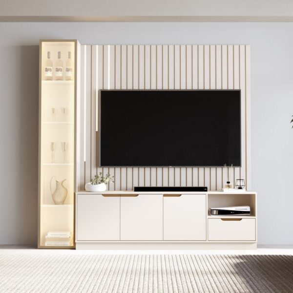 Home Tucumã Plus/Bancada 1.8 (Cascata) + Torre Modular 2.2 Off White – JB BECHARA (ESPECIAL)
