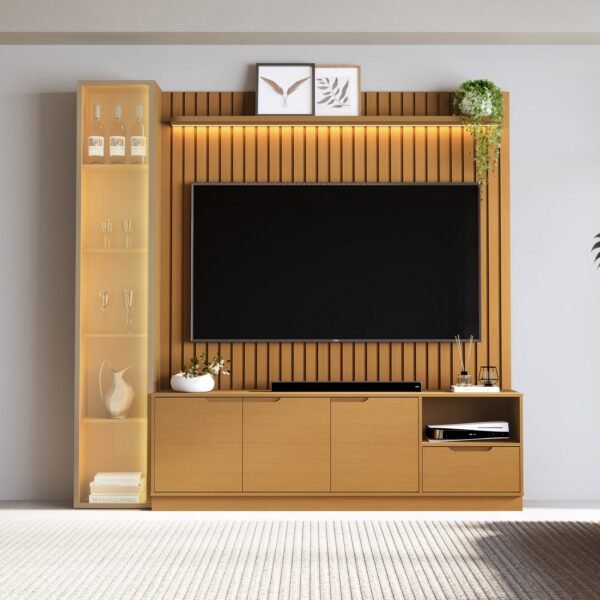 Home Tucumã Slim/Bancada 1.8 + Torre Modular 2.2 Nature – JB BECHARA (ESPECIAL)