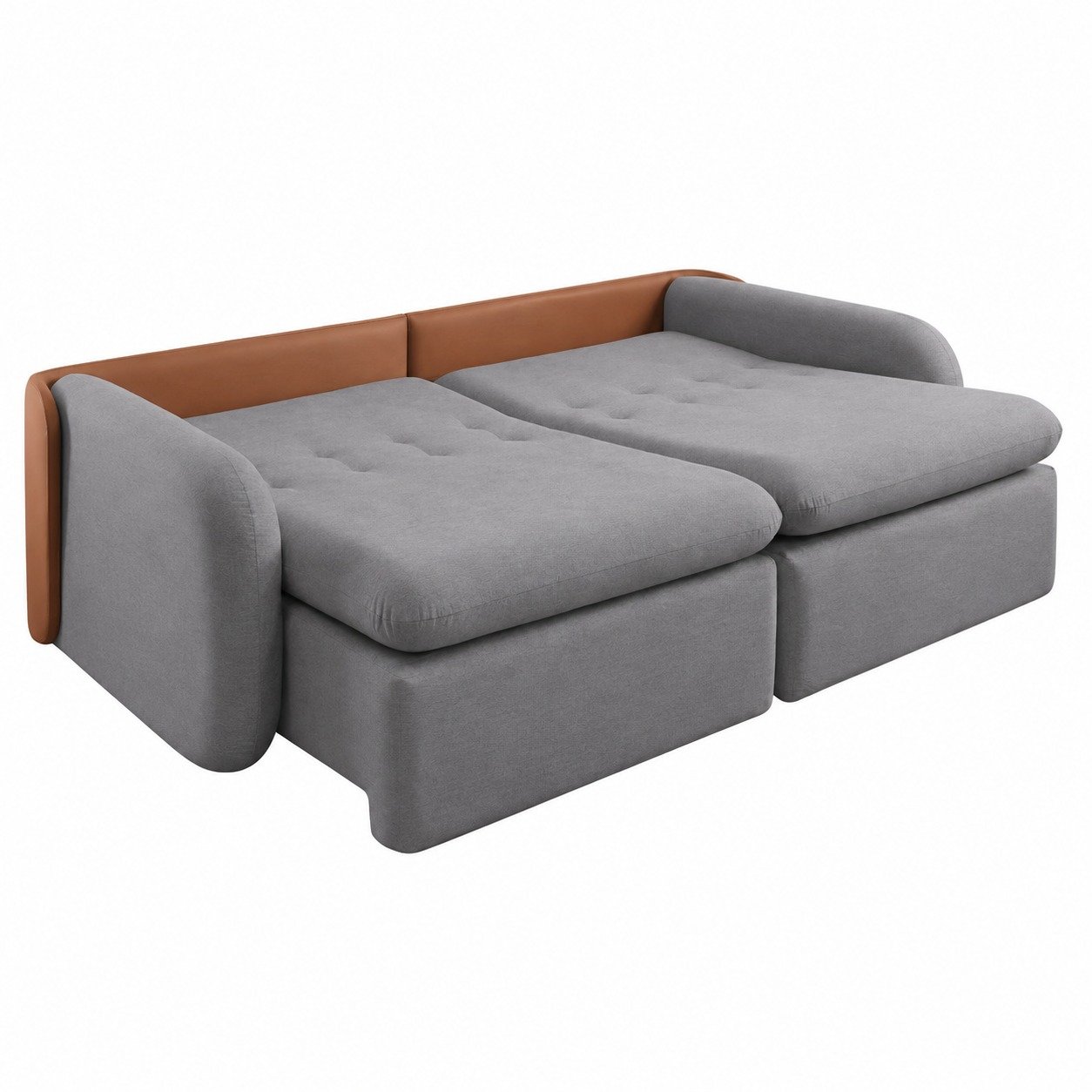 Sofá Cama Retrátil Organ 2,30 m Linho Cinza 908 - DORA BELA - Imagem 6