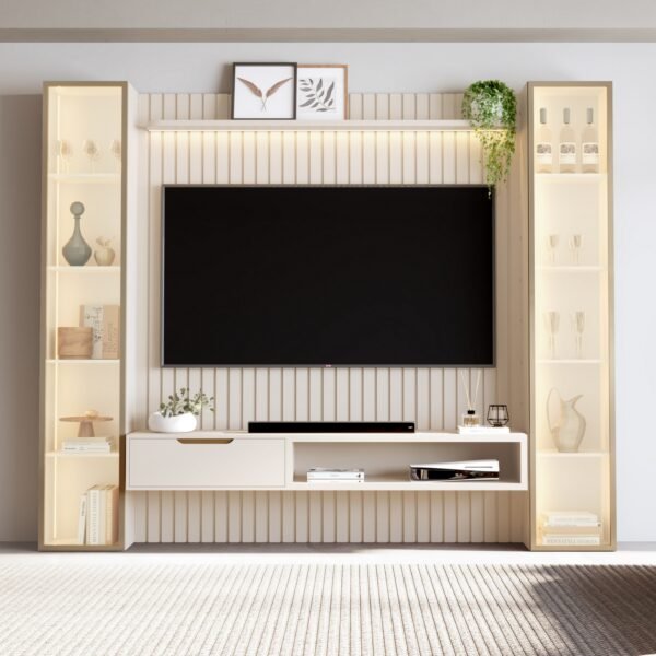 Home Tucumã Plus/Nicho 1.8 + Duas Torres Modular 2.2 Off White - JB BECHARA (ESPECIAL)