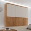 Guarda-Roupa 6 Portas San Andres 2,20 m Naturale/Off White - RUFATO