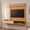 Painel Home até 75" Sintra Jequitibá/Off White Fosco - LINEA BRASIL
