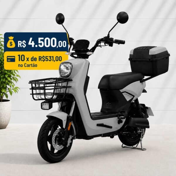Moto Elétrica Comfy 800W Cinza - KONECT MOTOS ELÉTRICAS