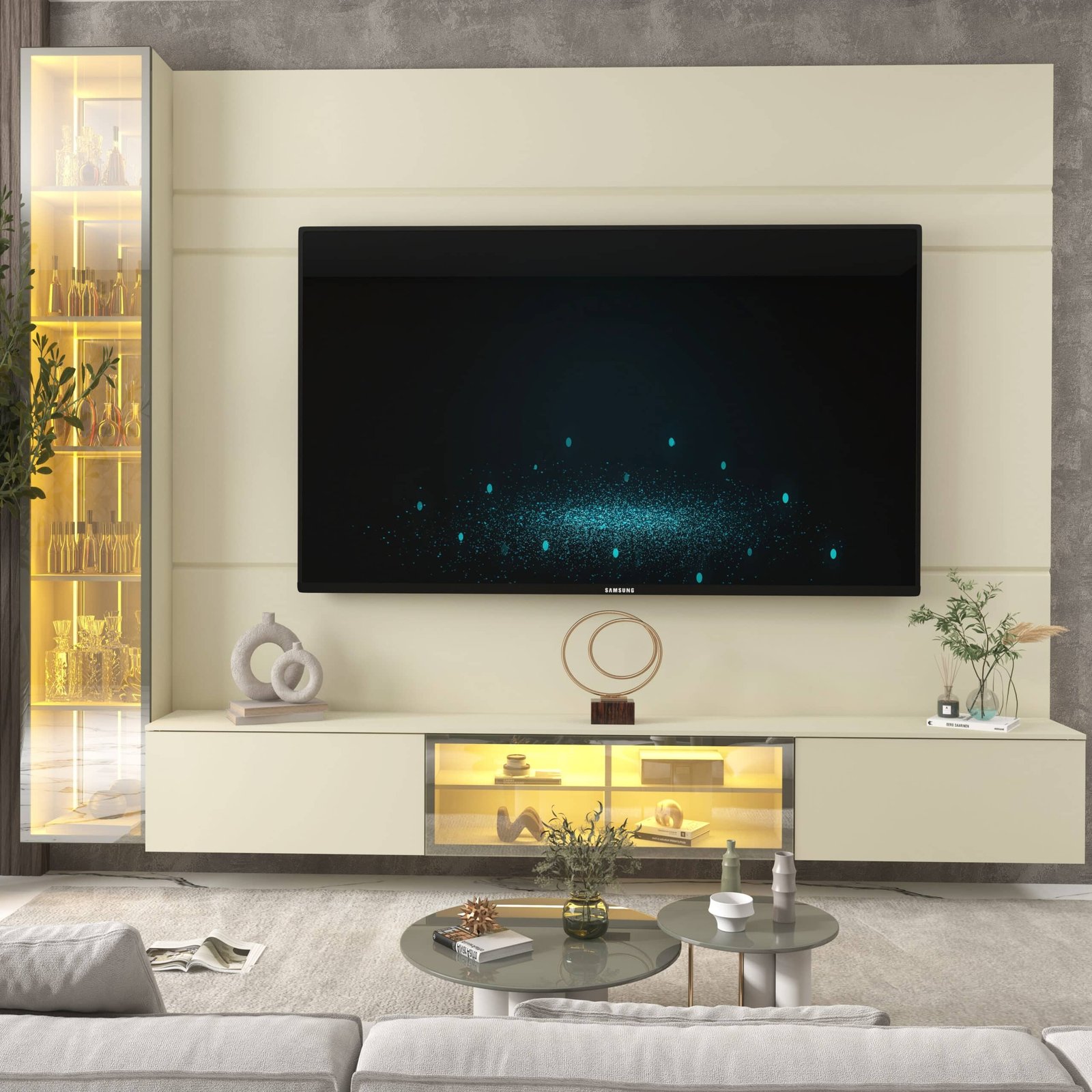 Home Suspenso até 85″ Luminare Reflecta com Uma Torre 255 Off White – GELIUS (ESPECIAL) - Imagem 2