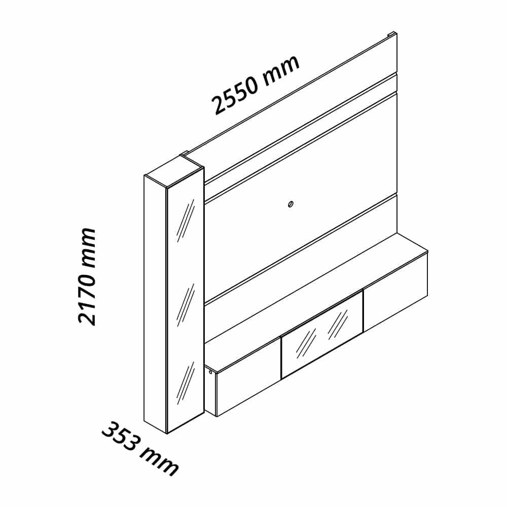 Home Suspenso até 85″ Luminare Reflecta com Uma Torre 255 Off White – GELIUS (ESPECIAL) - Imagem 4