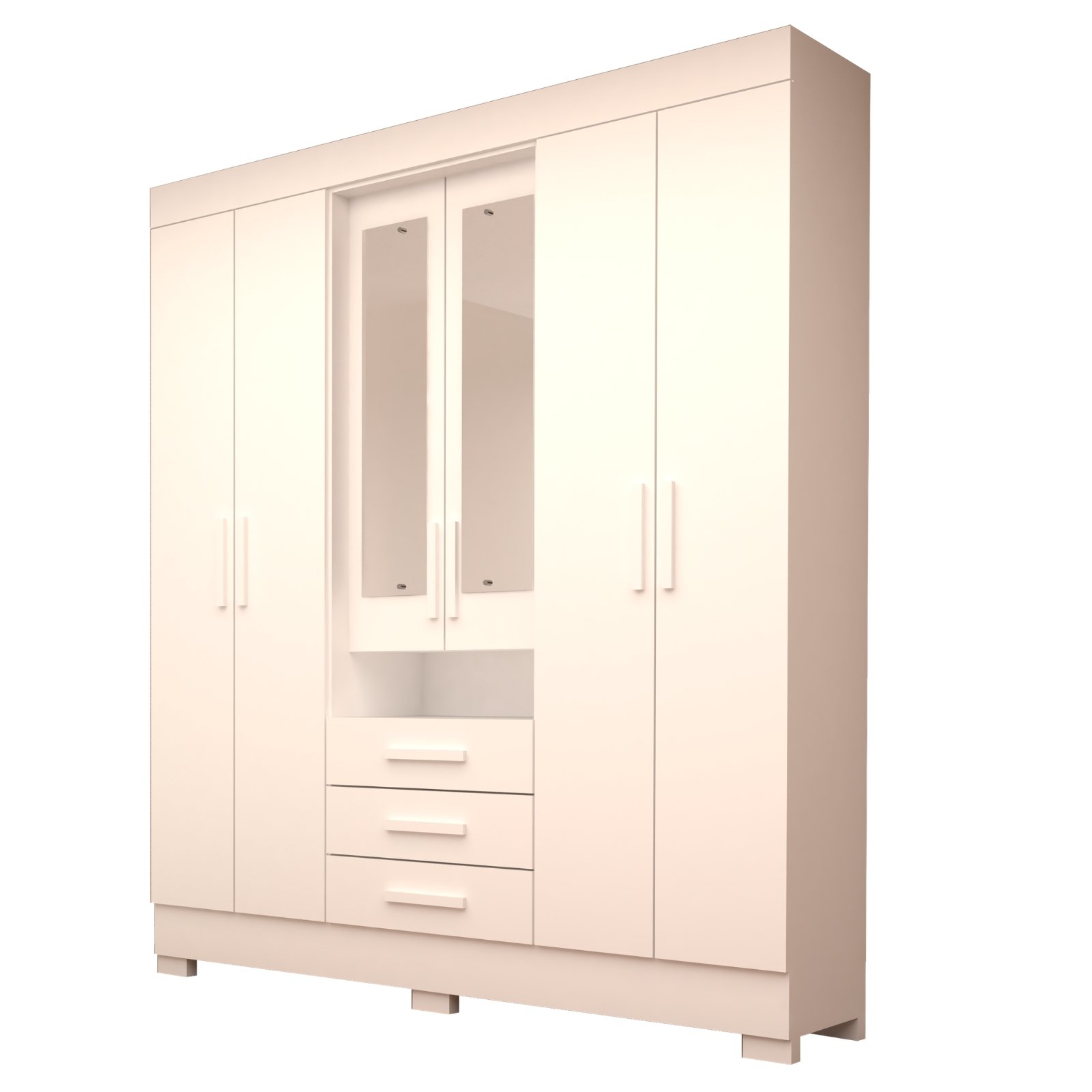 Guarda-Roupa 6 Portas Capelinha Débora 1,788 m Branco - ACP MÓVEIS - Imagem 3