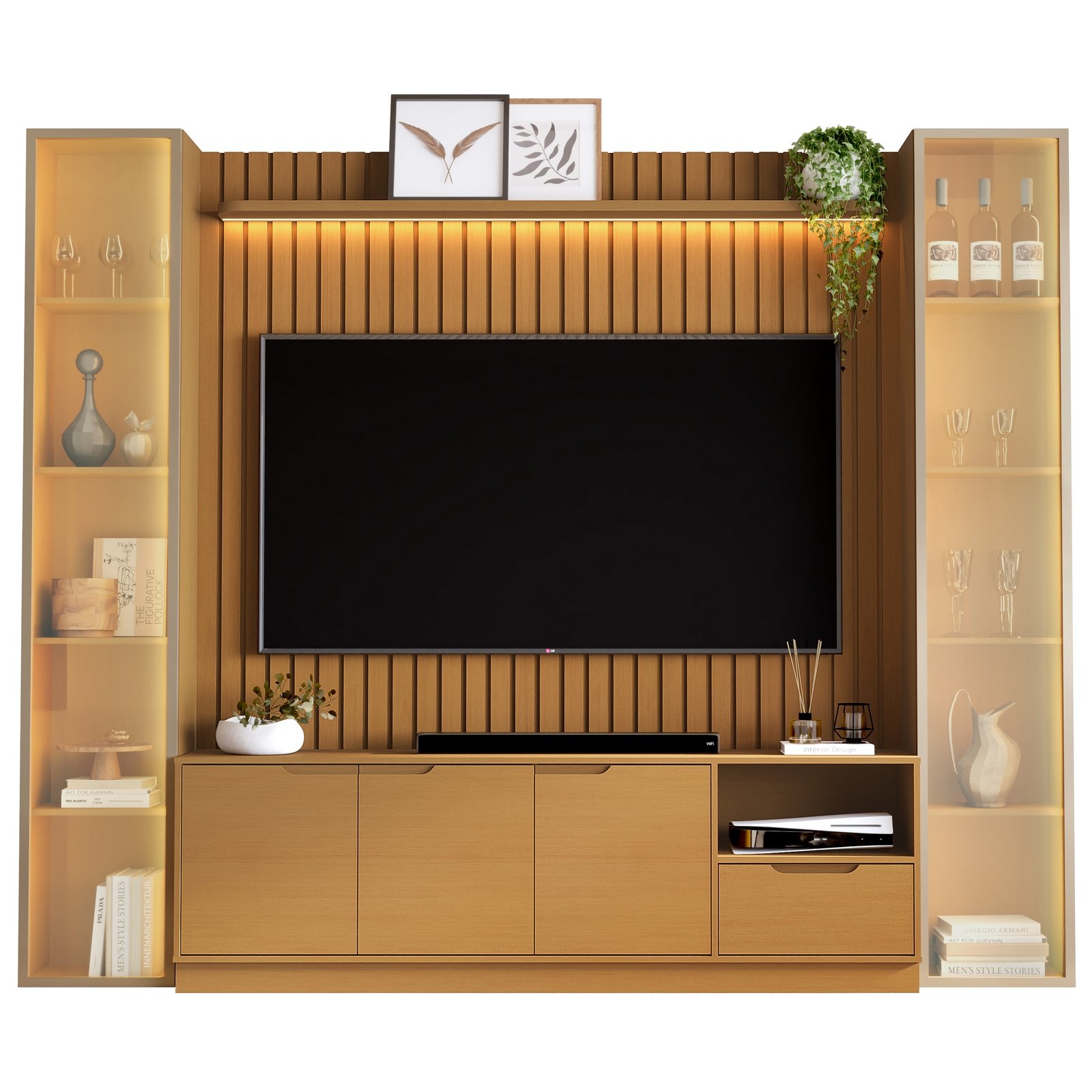 Home Tucumã Slim/Bancada 1.8 + Duas Torres Modular 2.2 Nature – JB BECHARA (ESPECIAL) - Imagem 2