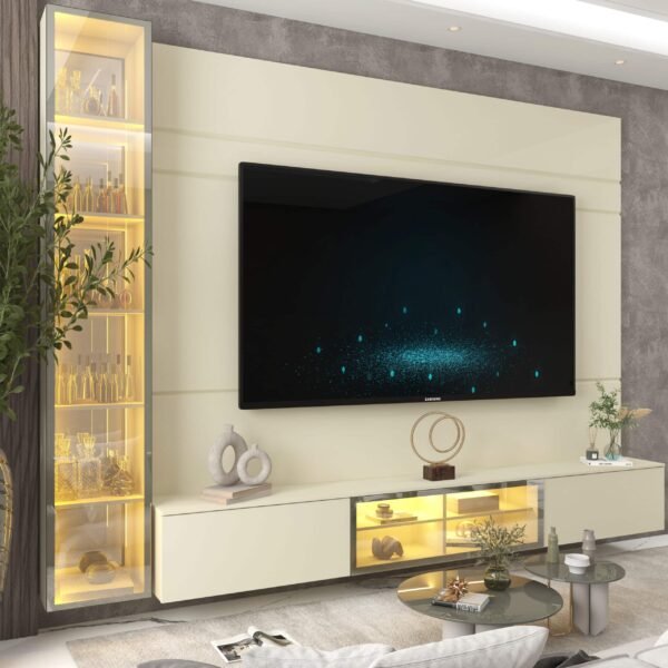 Home Suspenso até 85″ Luminare Reflecta com Uma Torre 255 Off White – GELIUS (ESPECIAL)