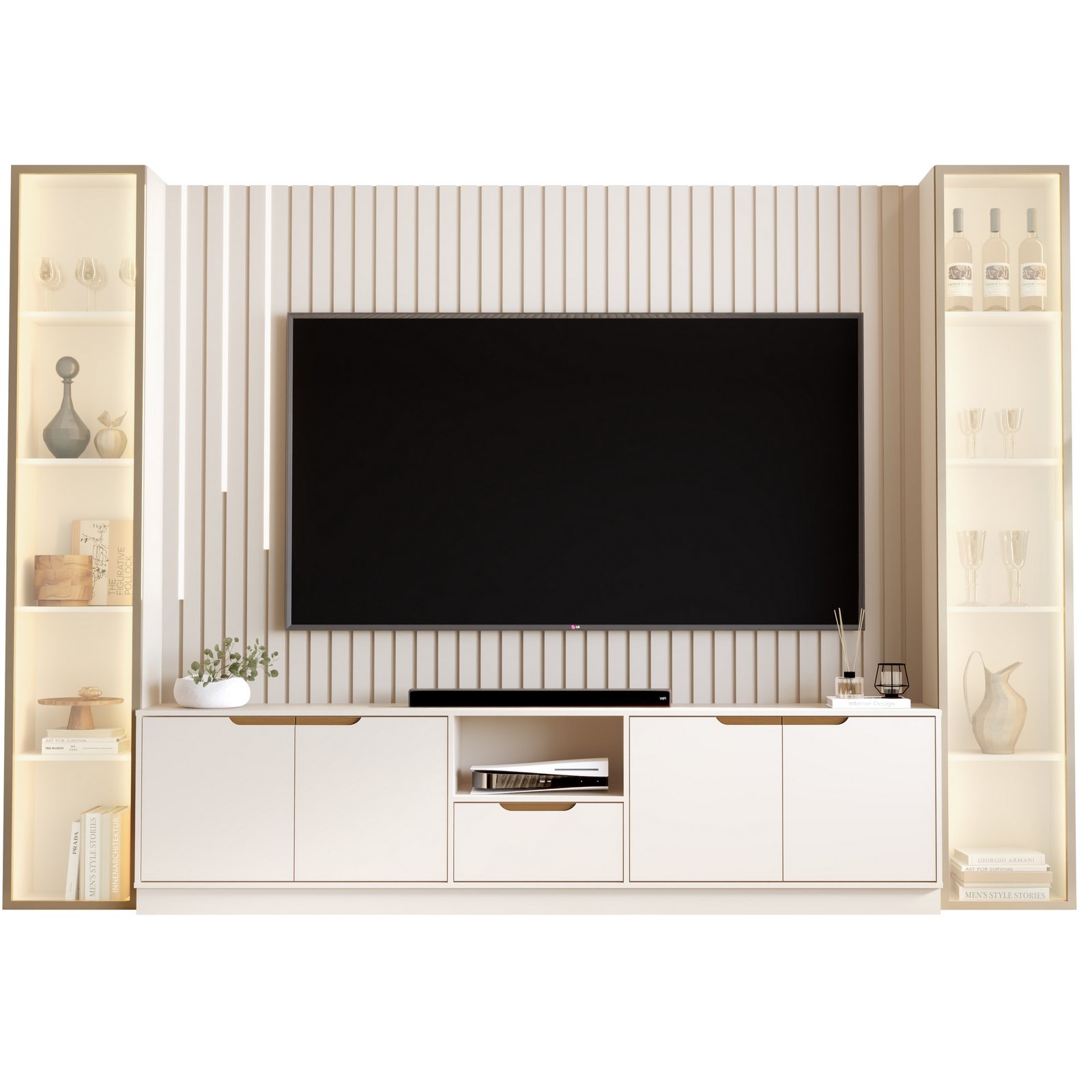 Home Tucumã Plus/Bancada 2.3 (Cascata) + Duas Torres Modular 2.2 Off White – JB BECHARA (ESPECIAL) - Imagem 2