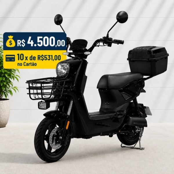 Moto Elétrica Comfy 800W Preto - KONECT MOTOS ELÉTRICAS