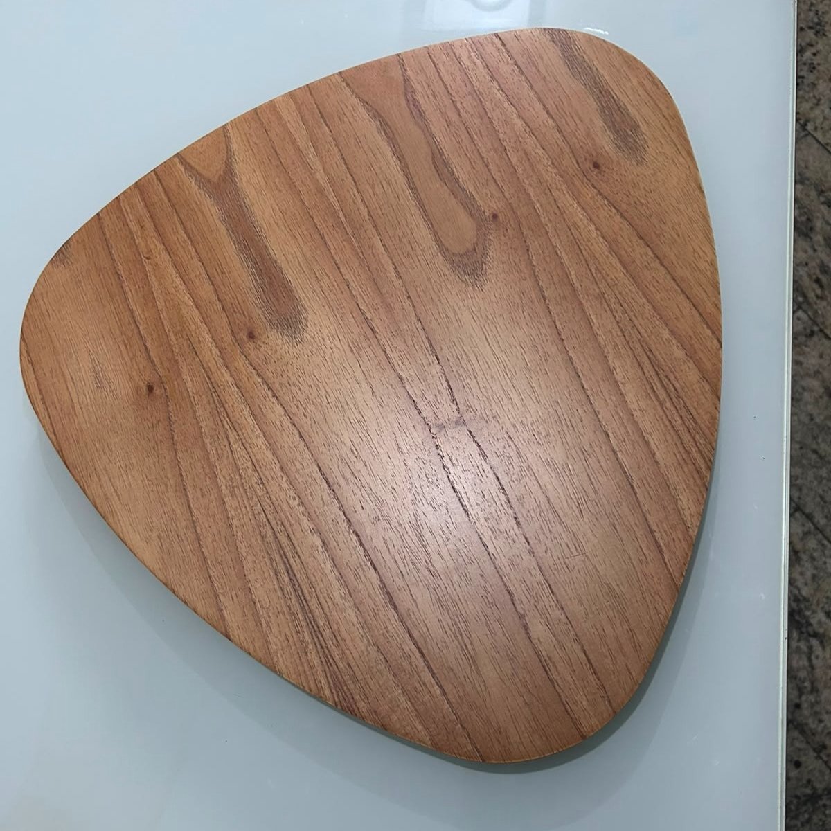 Prato Giratório Orgânico 45 cm Amadeirado – DELINE DECOR - Imagem 3