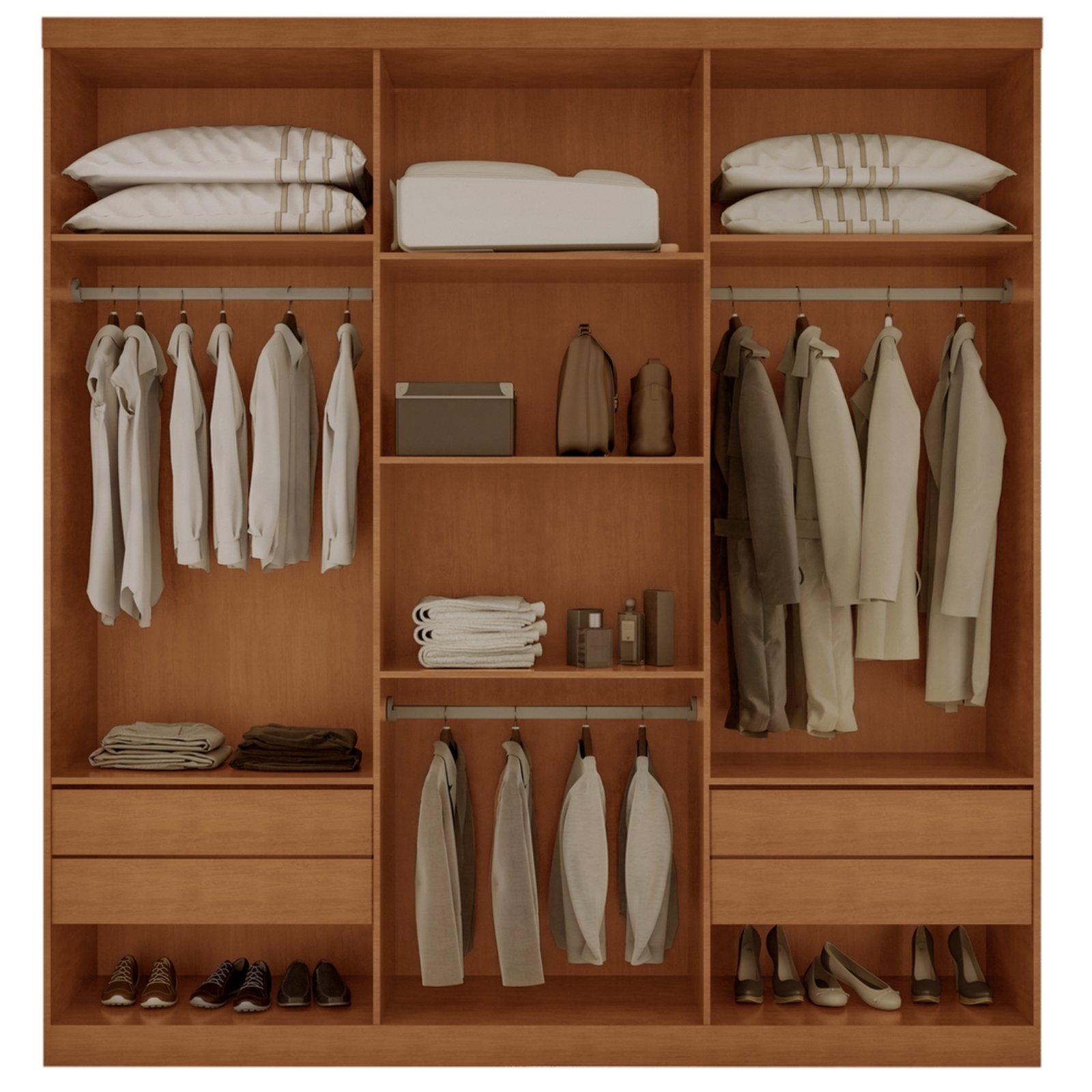 Guarda-Roupa 6 Portas San Andres 2,20 m Naturale/Off White - RUFATO - Imagem 2