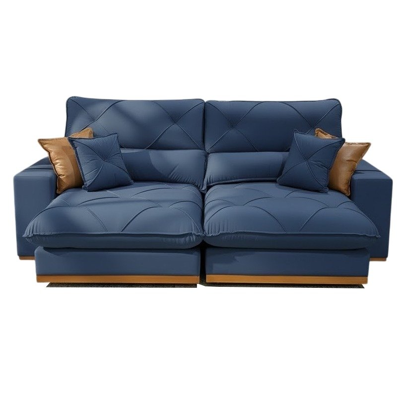 Sofá Retrátil e Reclinável Grambelo/Gran Bello 2,00 m Veludo Azul 07 – D SALA DECOR ESTOFADOS - Imagem 2