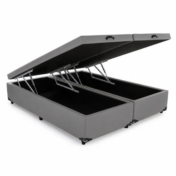 Base Box Queen Baú Corino Cinza – BIOSTAR
