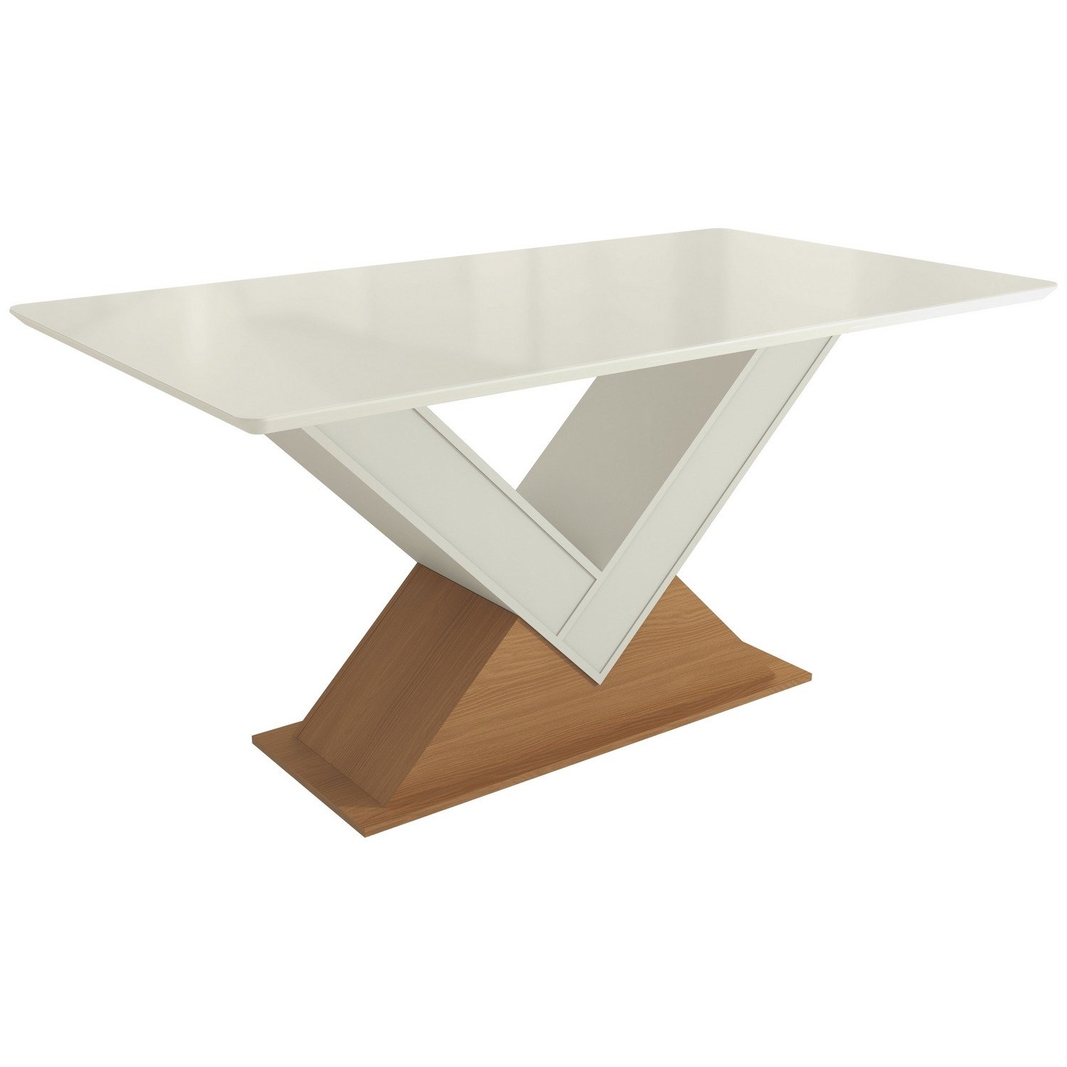Mesa Amora BA35 160 Canela/Off White - KAPPESBERG - Imagem 3