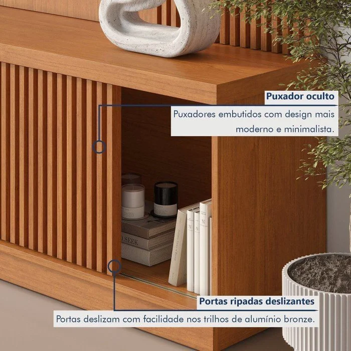 Rack Arezzo + Painel Arezzo - NATURALLE - Imagem 2
