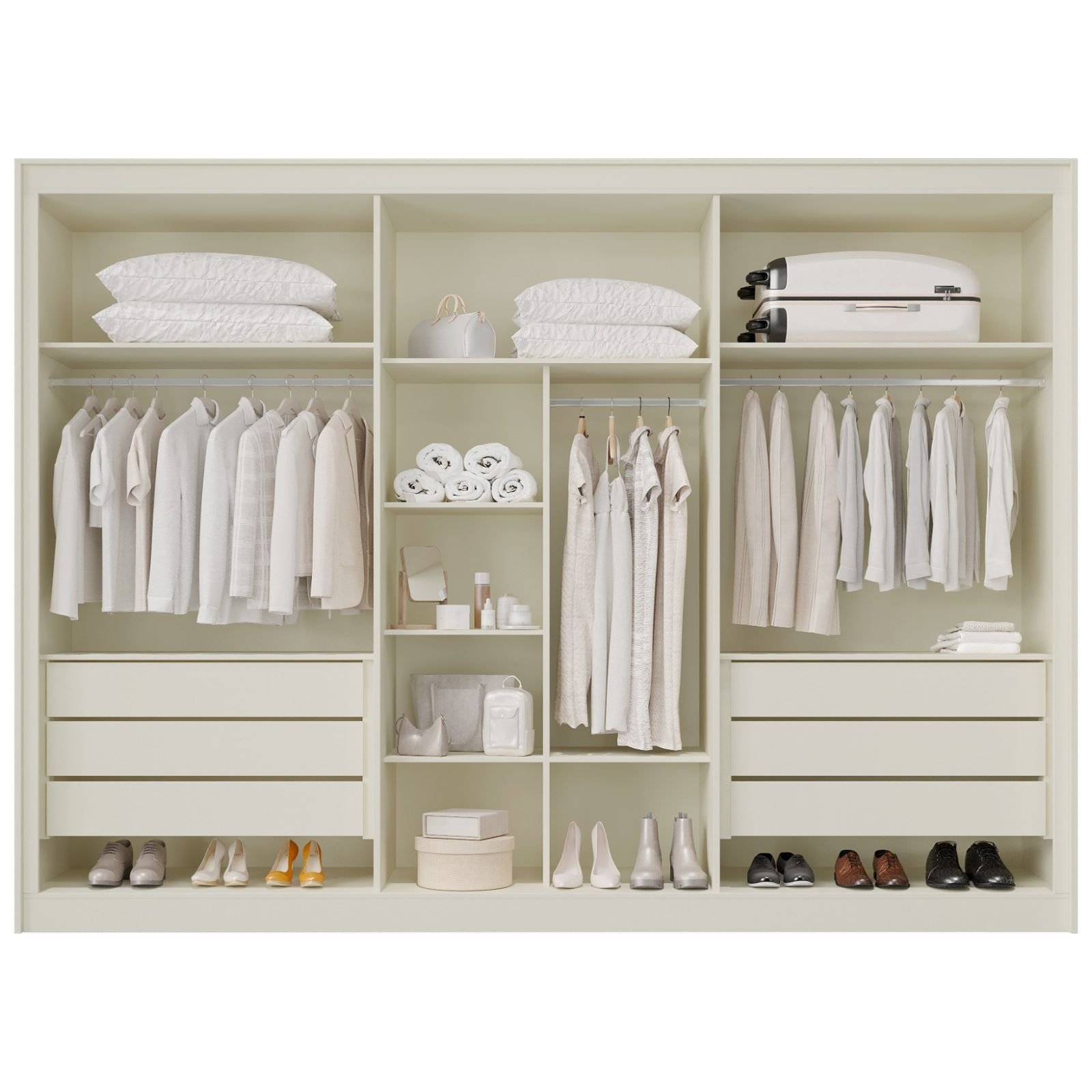 Guarda-Roupa 6 Portas Florence 2,40 m Off White - MÓVEIS EUROPA - Imagem 2