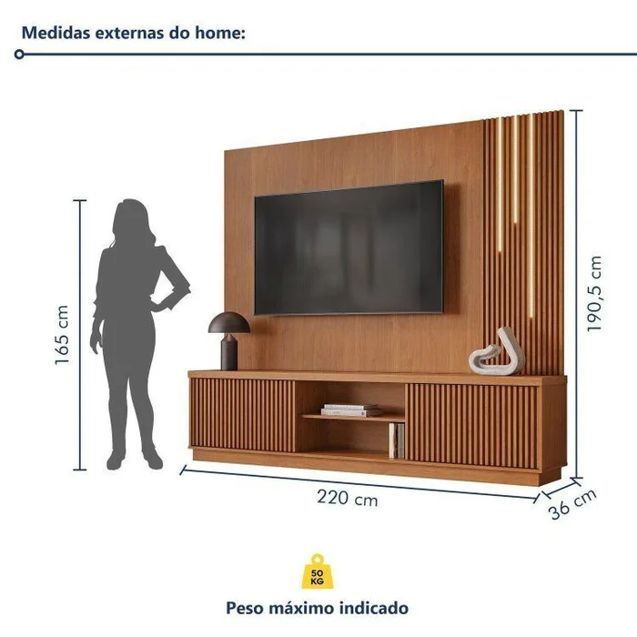 Rack Arezzo + Painel Arezzo - NATURALLE - Imagem 11