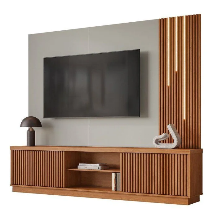 Rack Arezzo + Painel Arezzo - NATURALLE/OFF WHITE - Imagem 9