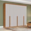 Guarda-Roupa 6 Portas Alonzo 2,30 m Amêndoa Clean/Off White - LOPAS