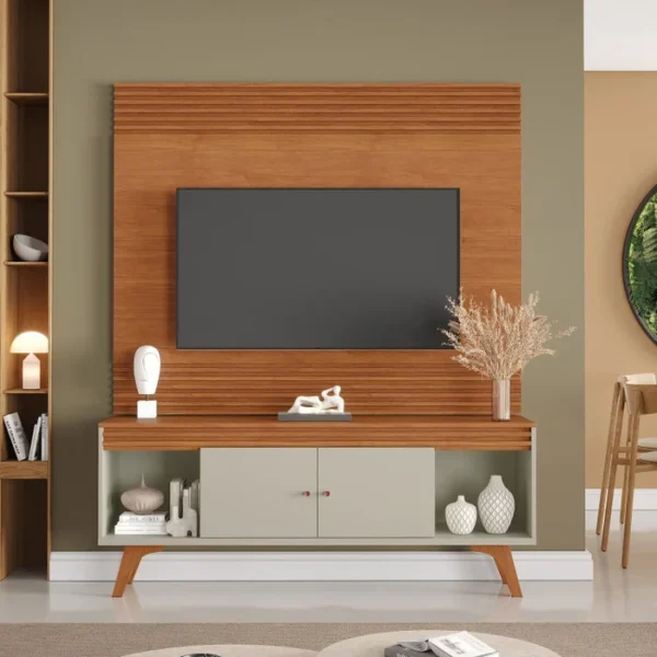 Rack Sevilha + Painel Sevilha – OFF WHITE/NATURALLE