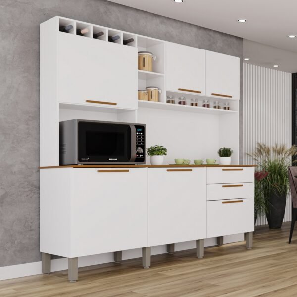 Kit Cozinha New Topázio 1,65 m Branco - SALLÊTO