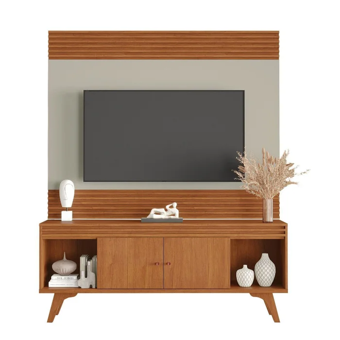Rack Sevilha + Painel Sevilha – NATURALLE/OFF WHITE - Imagem 14