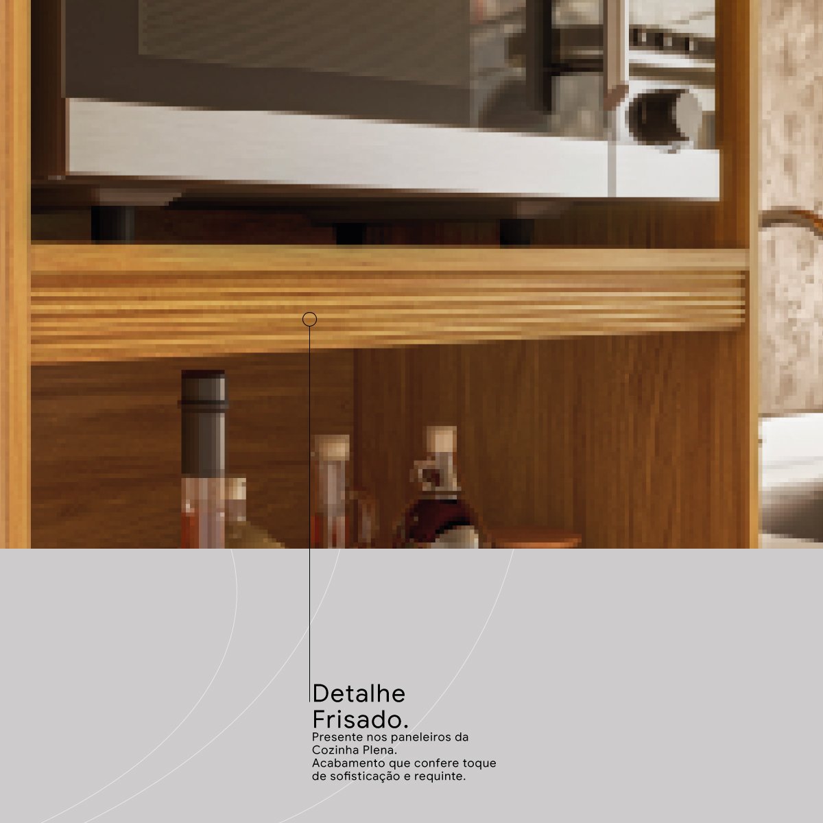 Cozinha Completa Plena Cinamon Touch/Nude - DEMÓBILE - Imagem 5
