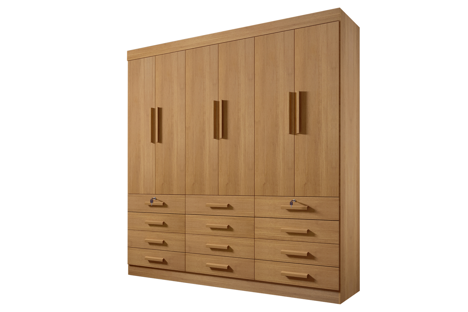 Guarda-Roupa 6 Portas Mônaco 2,40 m Cinamomo – D’DORO MÓVEIS - Imagem 2