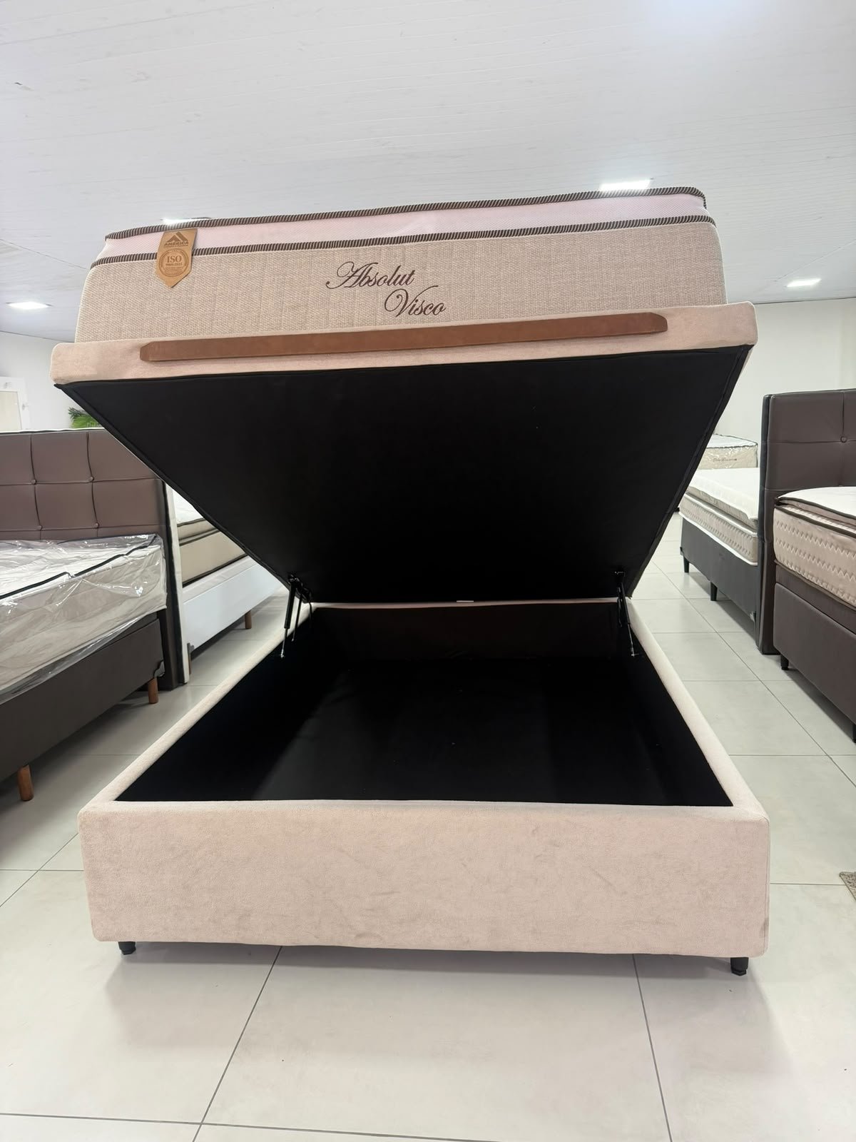 Colchão Casal Absolut Visco + Base Box Baú Evolux - Imagem 2