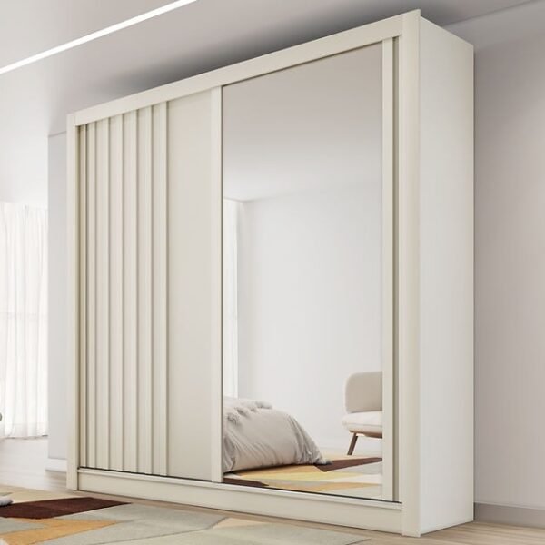 Guarda-Roupa 2 Portas Lugano 1,80 m Off White - MOVEIS EUROPA