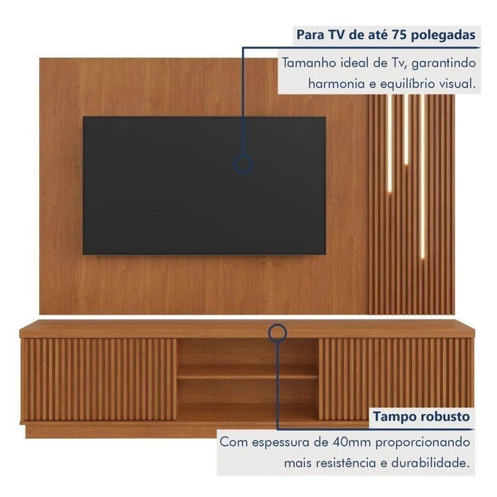 Rack Arezzo + Painel Arezzo - NATURALLE - Imagem 7