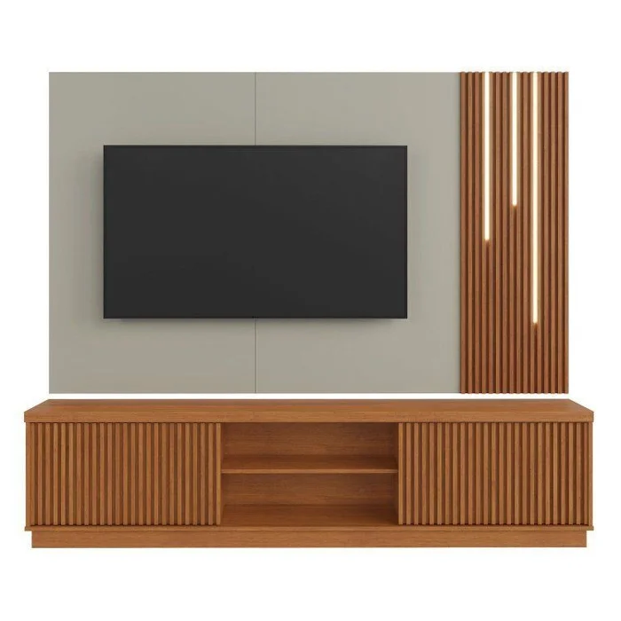 Rack Arezzo + Painel Arezzo - NATURALLE/OFF WHITE - Imagem 12
