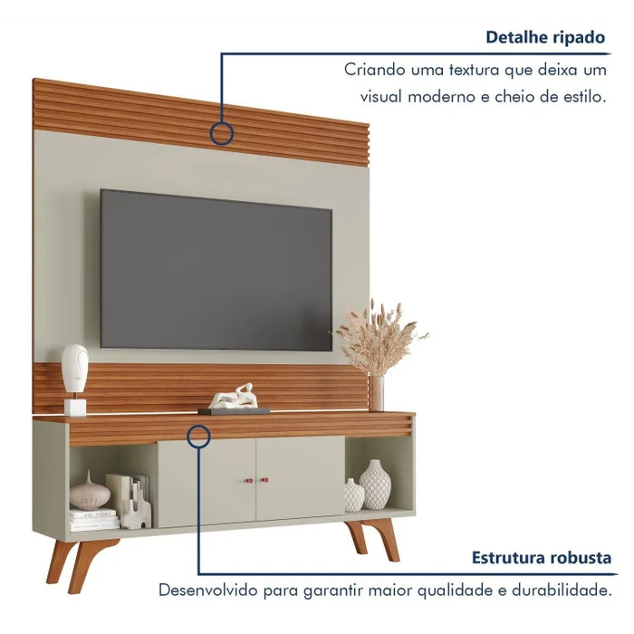 Rack Sevilha + Painel Sevilha – NATURALLE OFF - Imagem 8