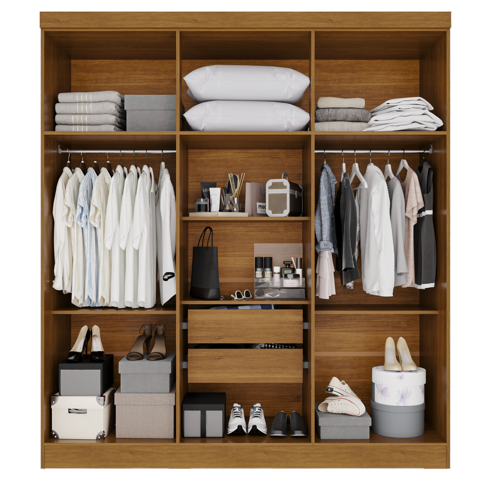 Guarda-Roupa 6 Portas Vision 1,80 m Cinamomo - SALLÊTO - Imagem 2