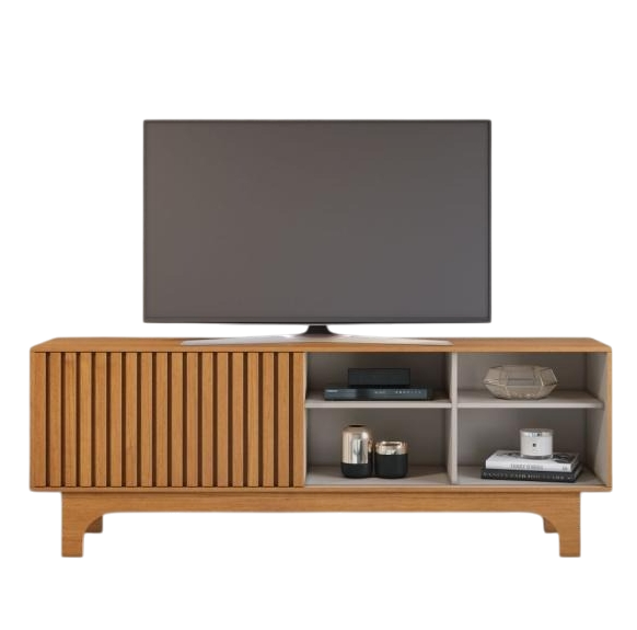 Rack ate 70" Sereno Cinamomo/Off White - JCM MOVELARIA - Imagem 4