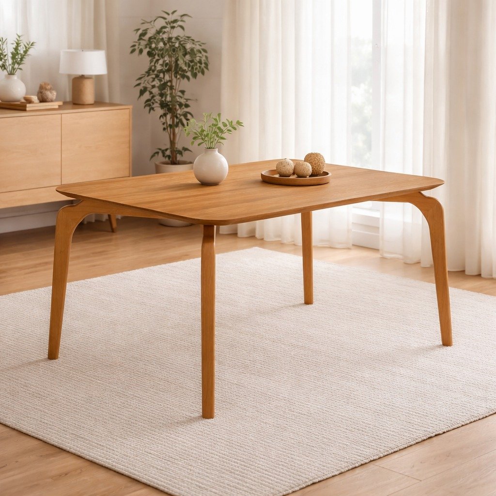 Mesa Capri 120 (S/Vidro) Laminado Natural - MÓVEIS VALVERDE