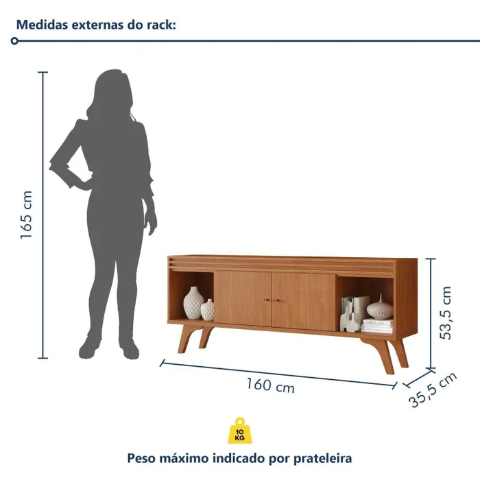 Rack Sevilha + Painel Sevilha – NATURALLE/OFF WHITE - Imagem 12
