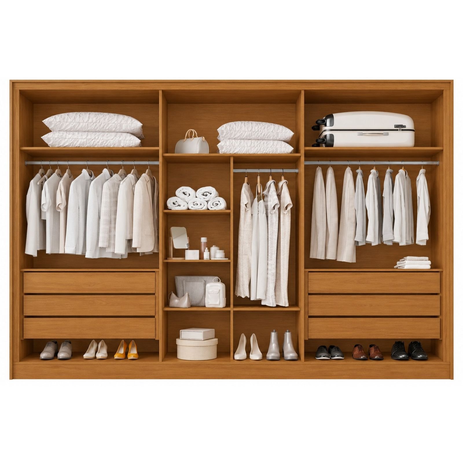 Guarda-Roupa 6 Portas Florence 2,40 m Peroba - MÓVEIS EUROPA - Imagem 2