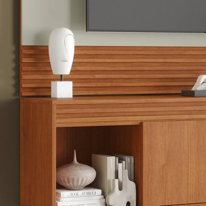 Rack Sevilha + Painel Sevilha – NATURALLE/OFF WHITE - Imagem 5