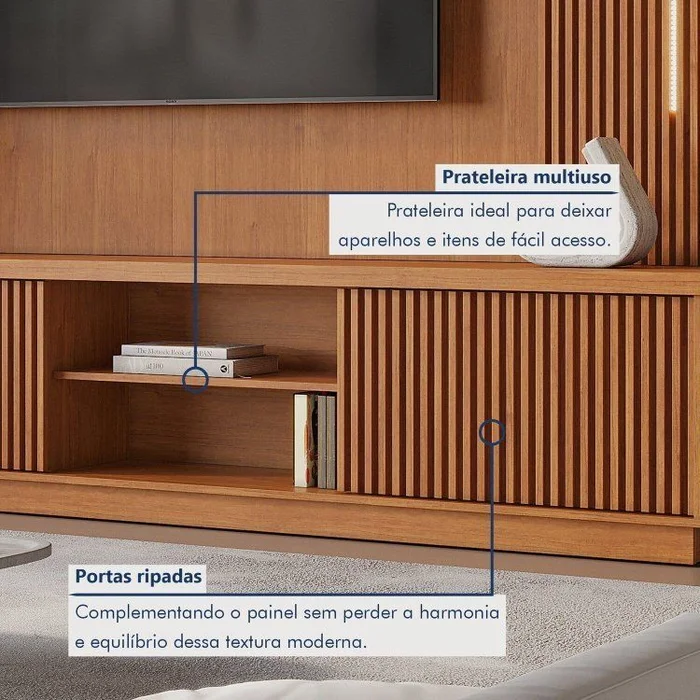 Rack Arezzo + Painel Arezzo - NATURALLE - Imagem 6
