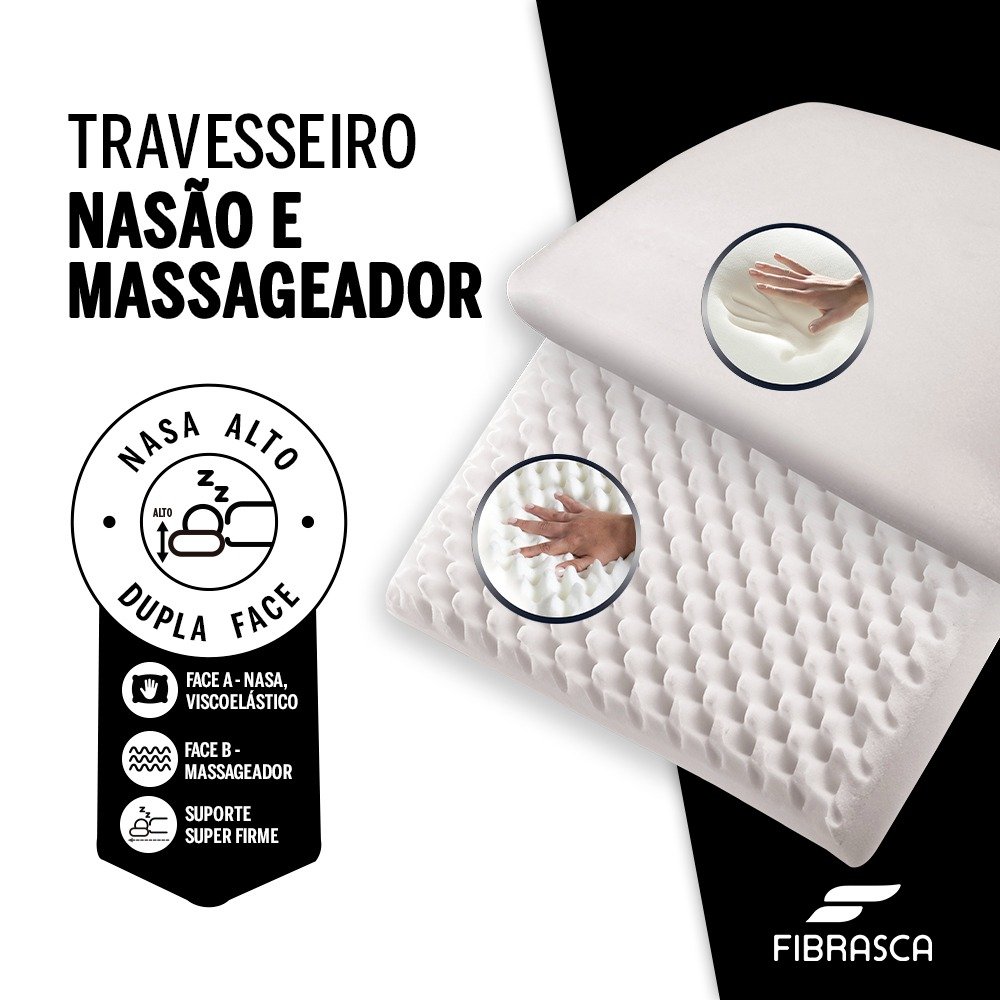 Travesseiro Nasão e Massageador 40x60x14 - FIBRASCA - Imagem 2