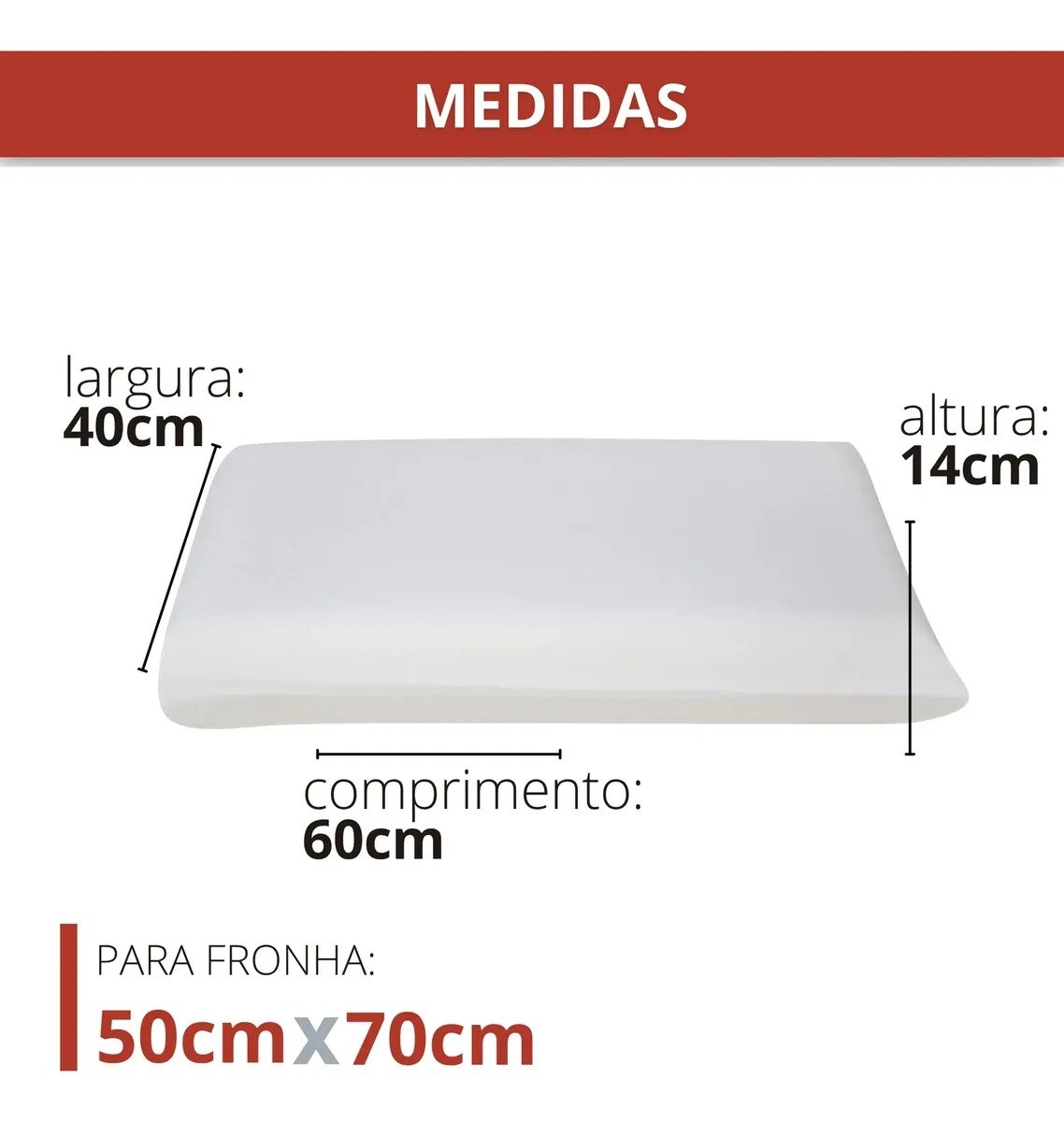 Travesseiro Nasão e Massageador 40x60x14 - FIBRASCA - Imagem 4